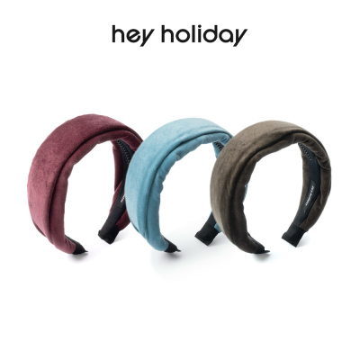 hey holiday双层棉宽发箍高颅顶蓬松防滑不夹头修饰头型秋冬百搭