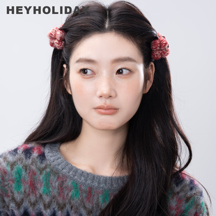 毛线针织蝴蝶结小抓夹气质百搭少女发饰网红秋冬2024新款刘海夹