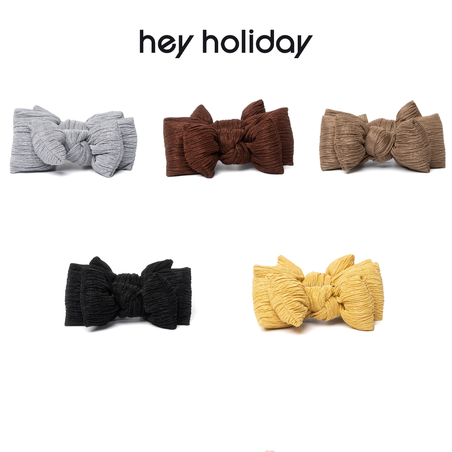 hey holiday立体丝绵填充蝴蝶结香蕉夹法式高级感发饰时尚简约