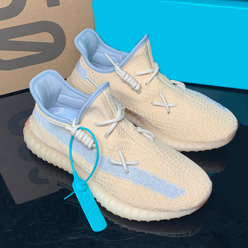 YEEZY正版yezi麻布奶油椰子鞋