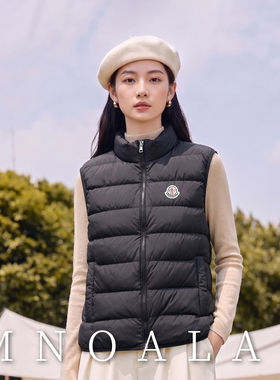 蒙口猫立领羽绒马甲女士