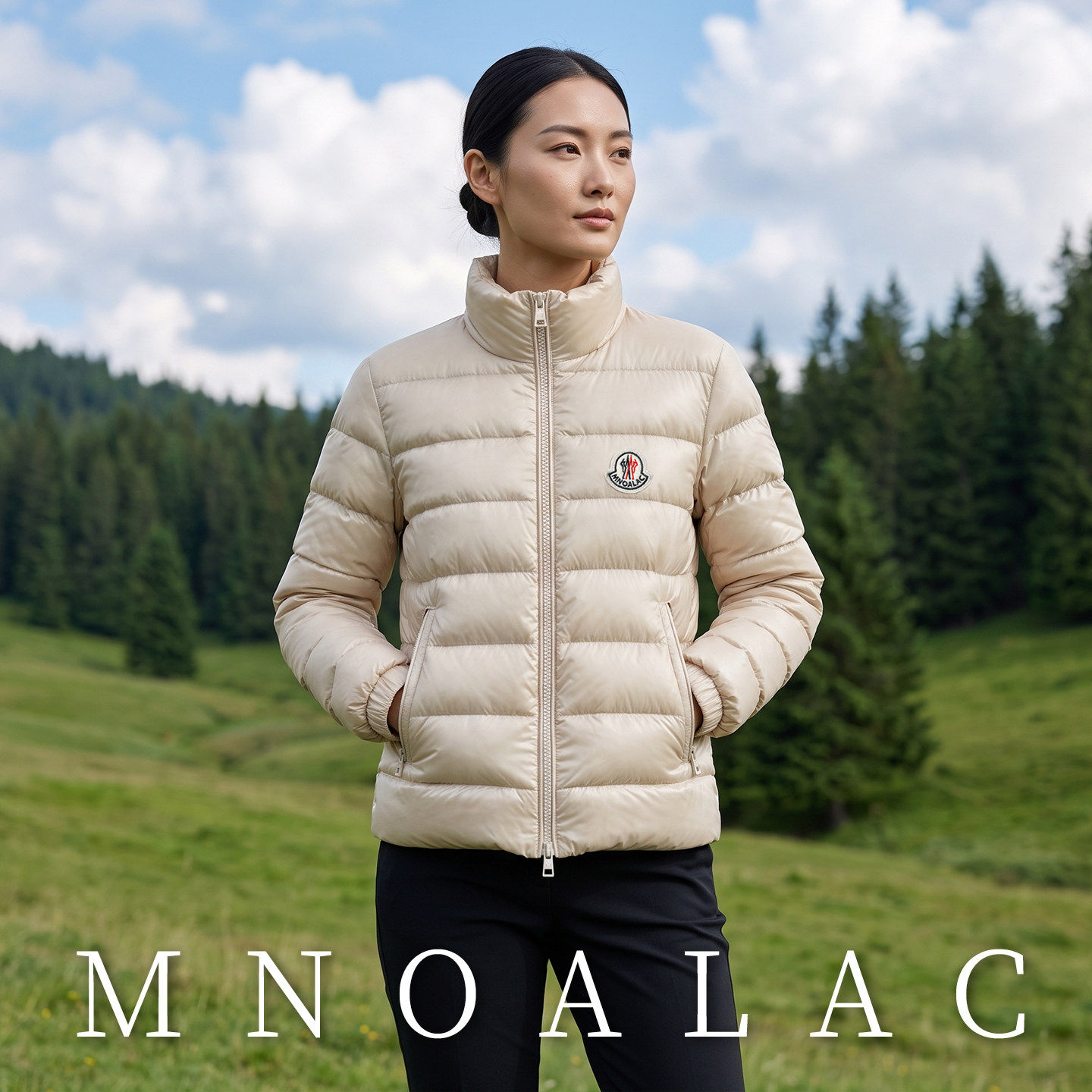 蒙口猫立领户外羽绒服男女同款加厚保暖轻薄排骨修身情侣休闲外套