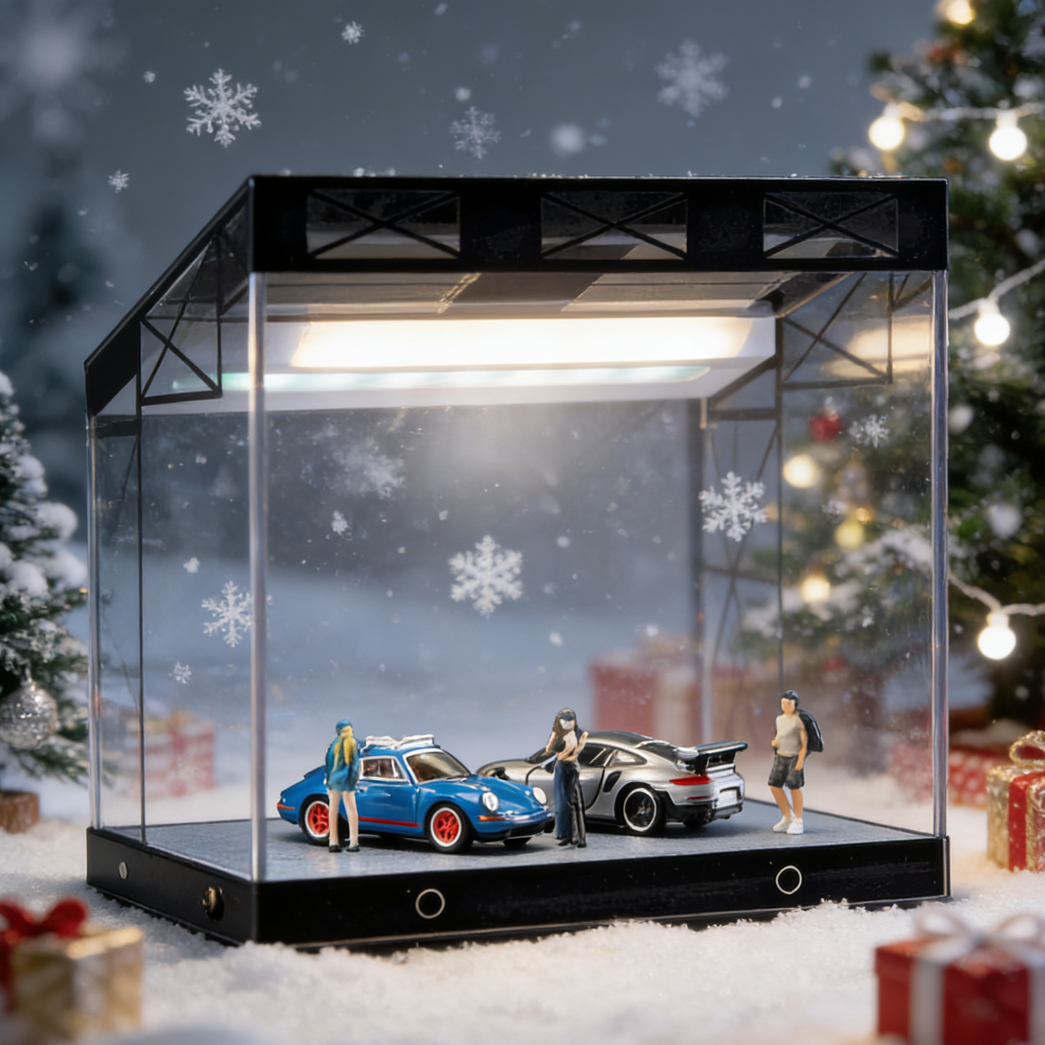 男孩合金汽车模型展示盒