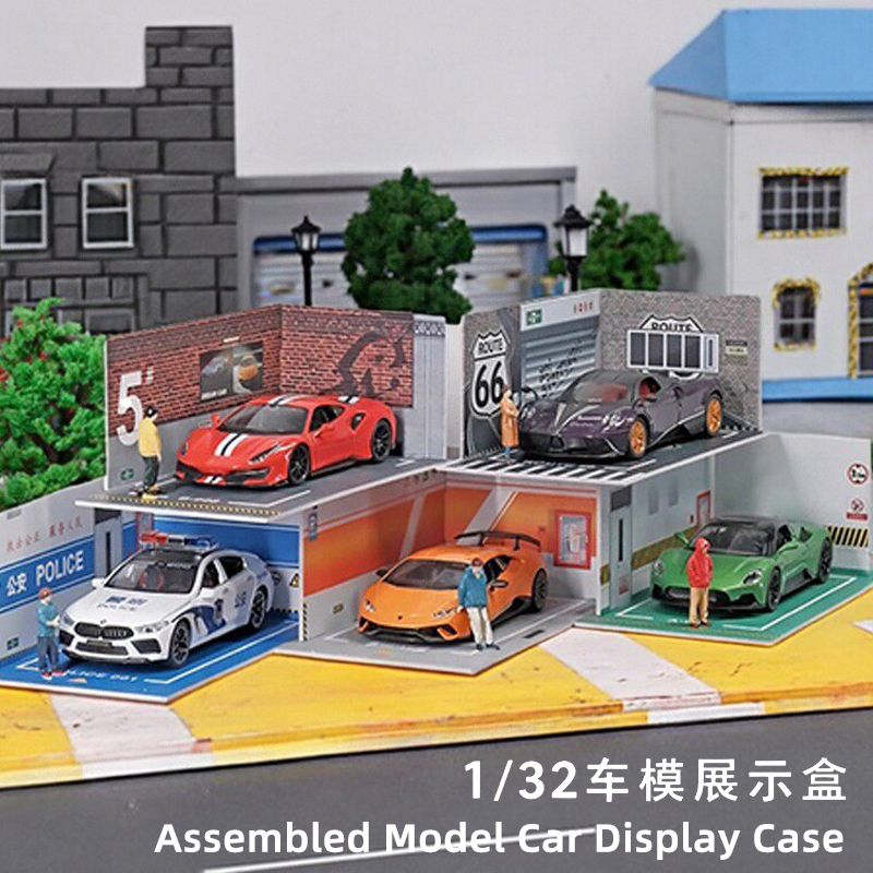 仿真停车库玩具儿童车模展示盒