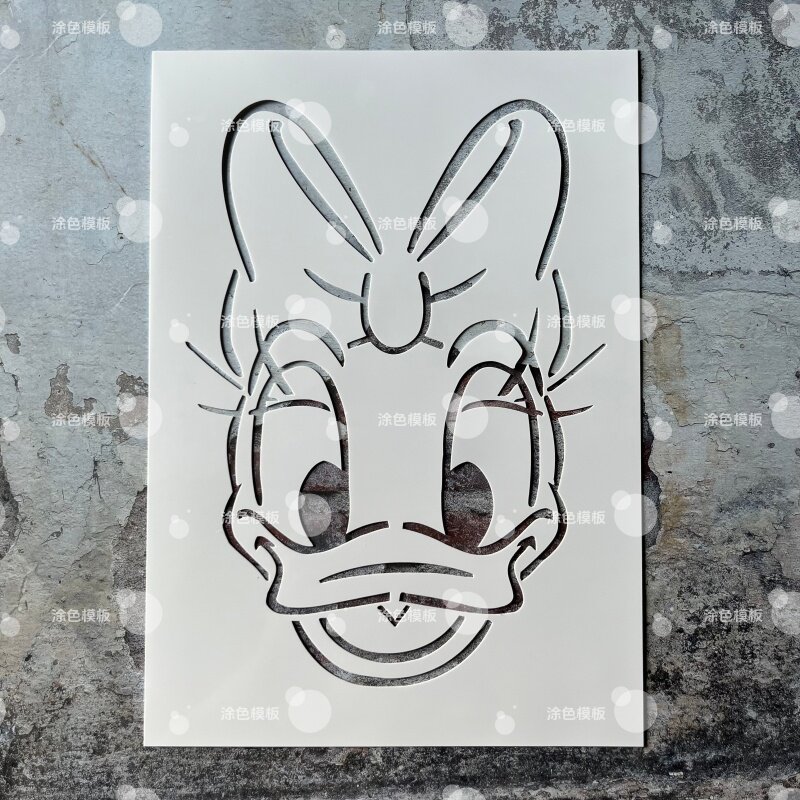 唐老鸭系列 黛丝画画镂空模板手工DIY涂鸦喷漆画板拓印绘画镂印板
