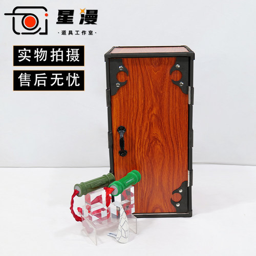 鬼灭之刃cos道具服祢豆子竹筒咬笛 炭治郎 木箱子背 鬼化角 弥