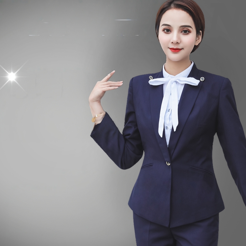 纯岚中国移动工作服2019新款移动营业厅经理工装制服职业女裤套装