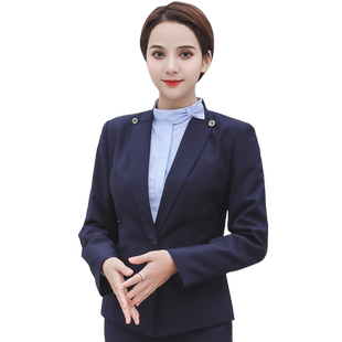 纯岚2019中国移动工作服女套装营业厅工装制服新款秋冬装外套长裤