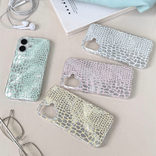 宏界 高级感锡纸纹纯色鳄鱼纹适用苹果17ProMax手机壳iphone15新款16pro硅胶17pro女款14pro防摔保护套