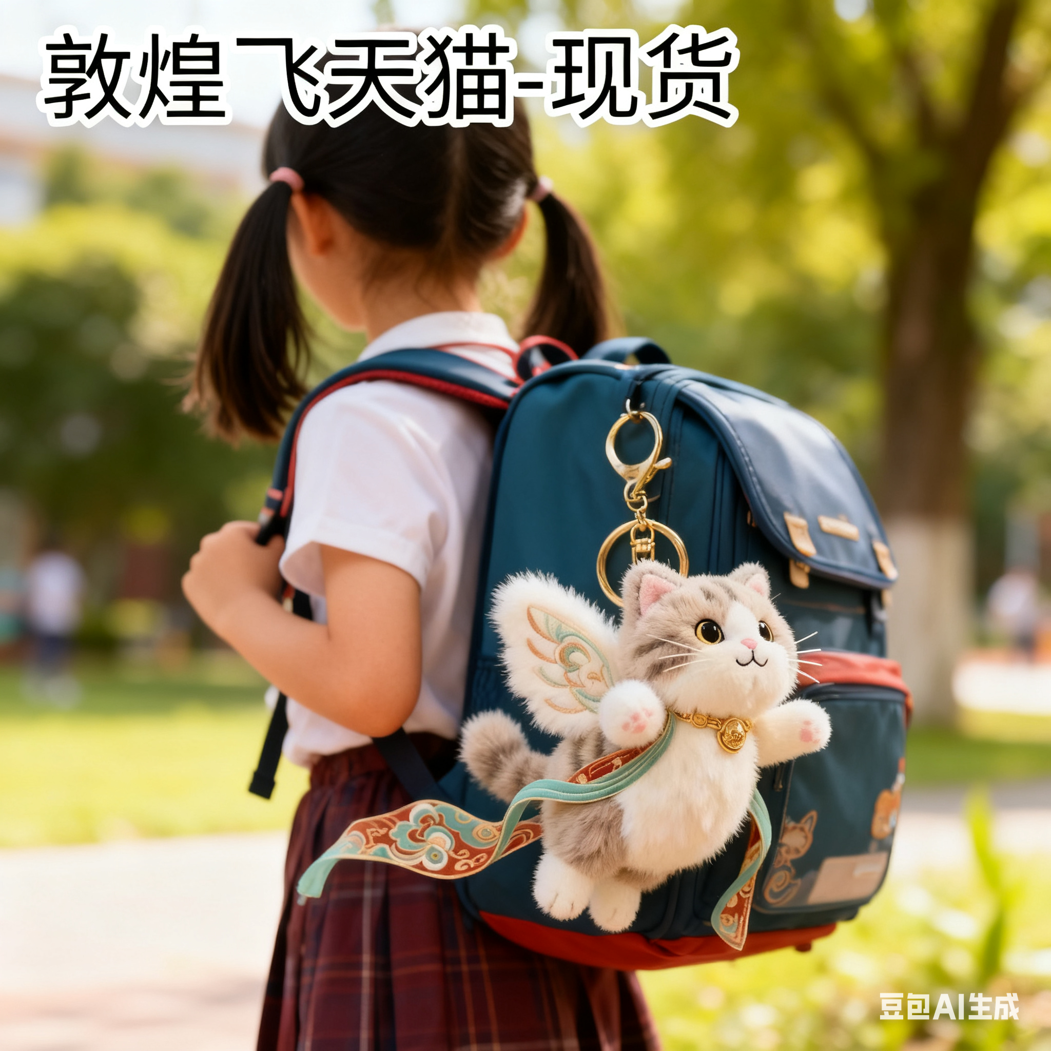 爆款敦煌元素飞天神鹿绣云纹飘带敦煌飞天猫毛绒女生包包挂件玩偶,模玩/动漫/周边/娃圈三坑/桌游,动漫徽章/立牌,淘宝优惠券,粉丝福利购,淘宝优惠卷