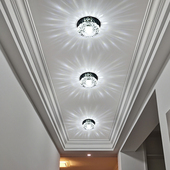 过道走廊灯现代简约嵌入式 射灯客厅筒灯天花玄关灯创意入户水晶灯