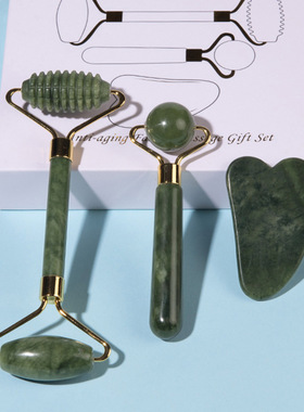 Face Massager Roller Gua sha Jade Store Scraper Roller massa
