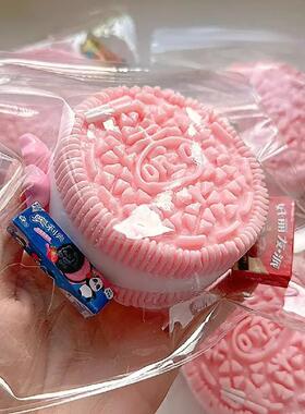 Big Oreo Handmade Silicone Sss Relief Squishy Toy Mochi