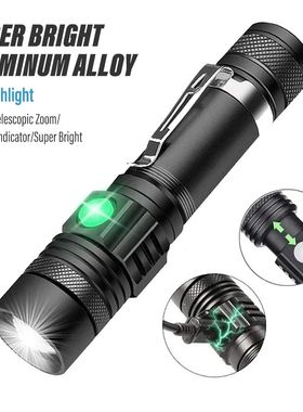 High Power Led Flashlights Zoomable Camping Torch With T6 LE