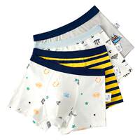 Boys Boxer Underwear for Kids Striped Navy Blue Cotton Under thumbnail 2
