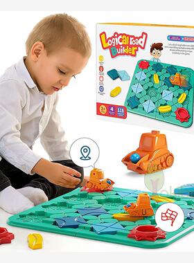 Logic Board Game for Kids Marble Run Blocks Puzzle Car Track