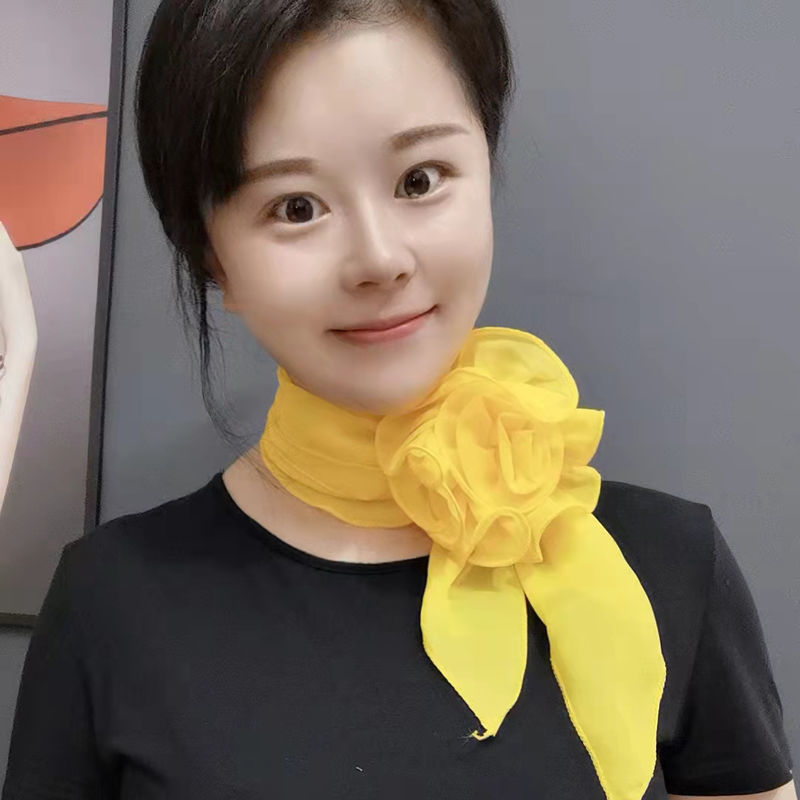 四季玫瑰花时尚女花型丝巾