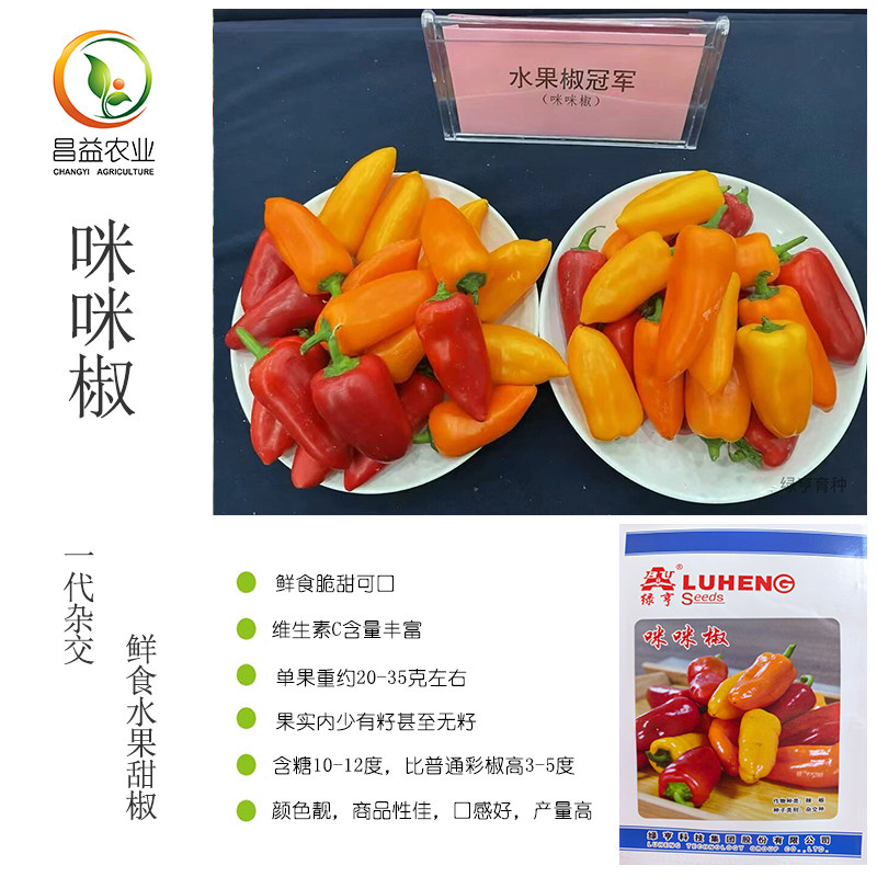 咪咪椒迷你水果彩椒甜椒种子绿亨红咪咪黄咪咪橙咪咪水果辣椒种子图片