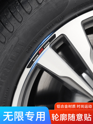 本田思域雅阁轮毂改装轮眉贴纸