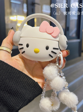 音乐kt猫7i耳机保护壳华为freeclip2适用于苹果Airpodspro2保护套少女心6i动漫freebudspro5硅胶三星buds3pro