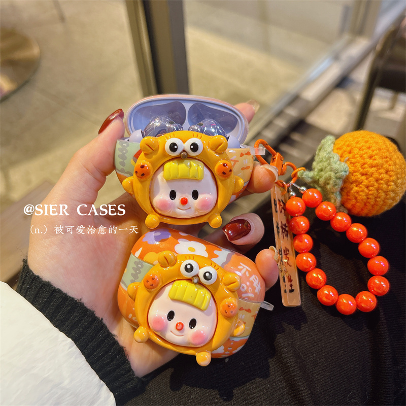 不胖女孩华为耳机保护壳