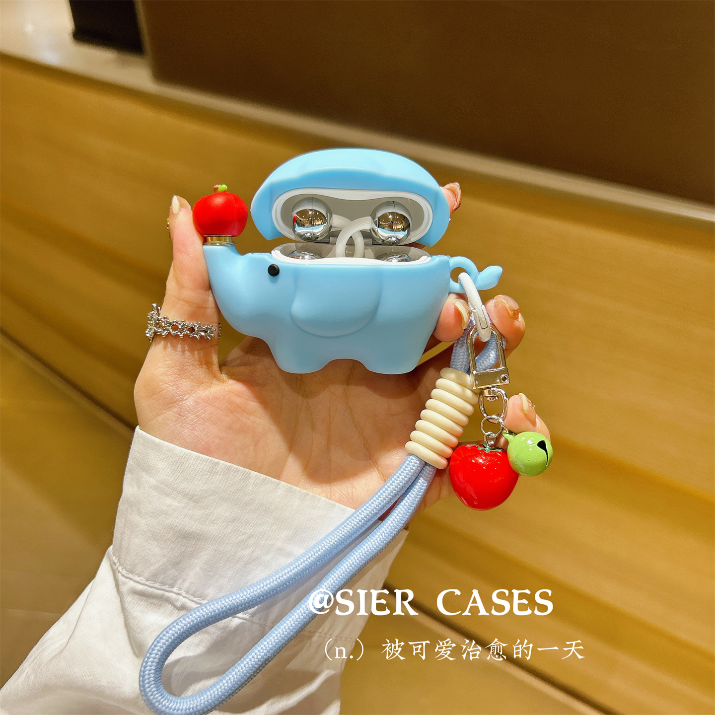 创意旋转大象耳机保护壳