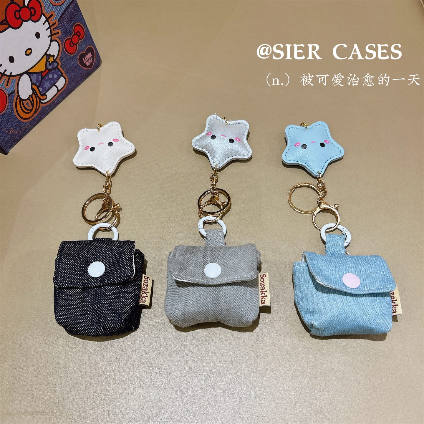 复古牛仔freeclip2代耳机收纳包适用于华为freebuds7i保护壳防摔苹果airpodspro三代软壳牛仔布蓝色se3个性壳