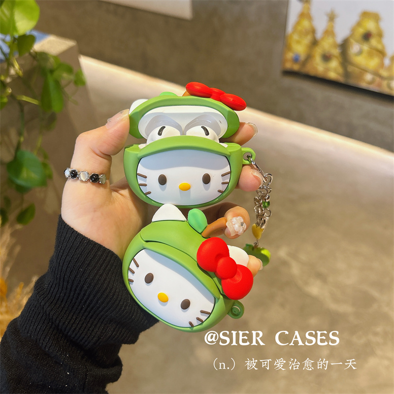 可爱青苹果耳机保护壳airpods