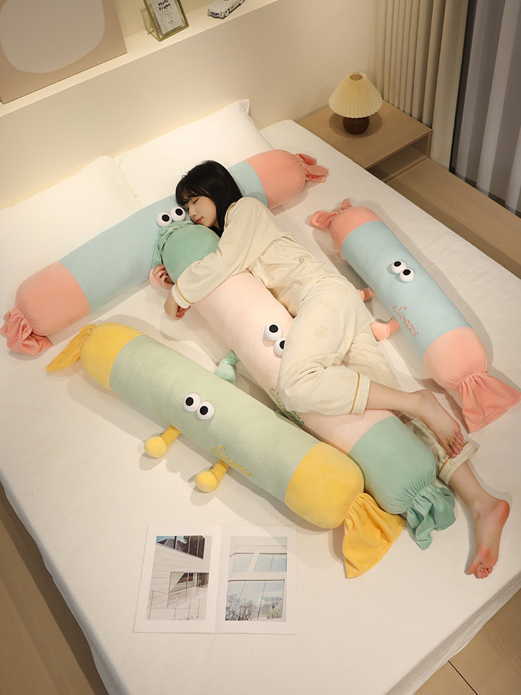 夏季冰豆豆糖果长条抱枕女生睡觉床上侧睡枕头夹腿床头靠枕孕妇男,居家布艺,靠垫/抱枕,淘宝优惠券,粉丝福利购,淘宝优惠卷