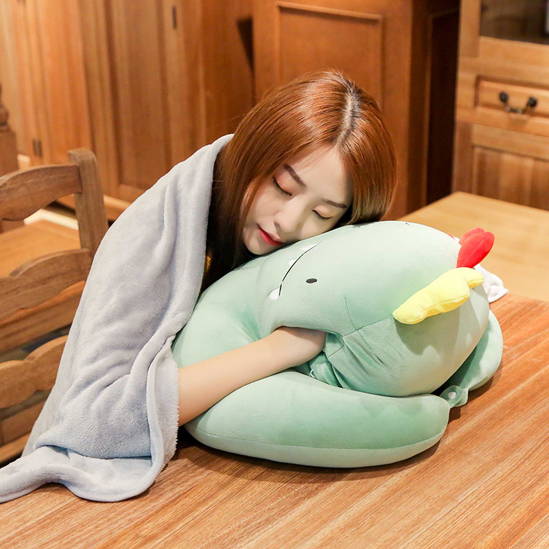 可爱猫午睡枕办公室趴睡枕学生趴趴枕午休靠垫抱枕被子暖手小枕头