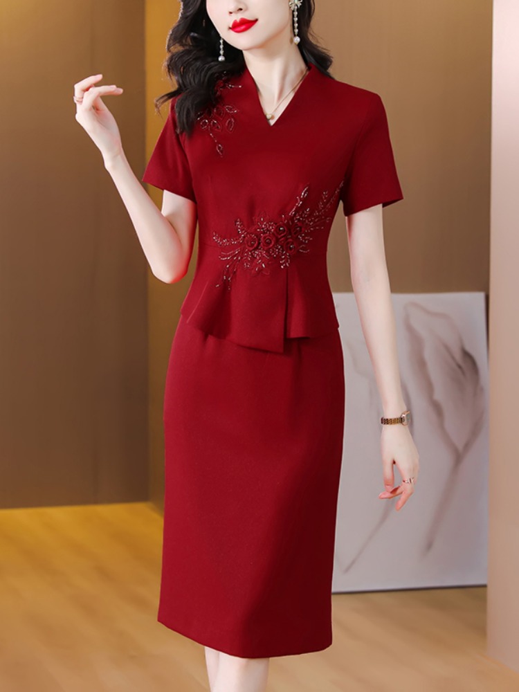 Summer elite wedding dress for mother, cheongsam