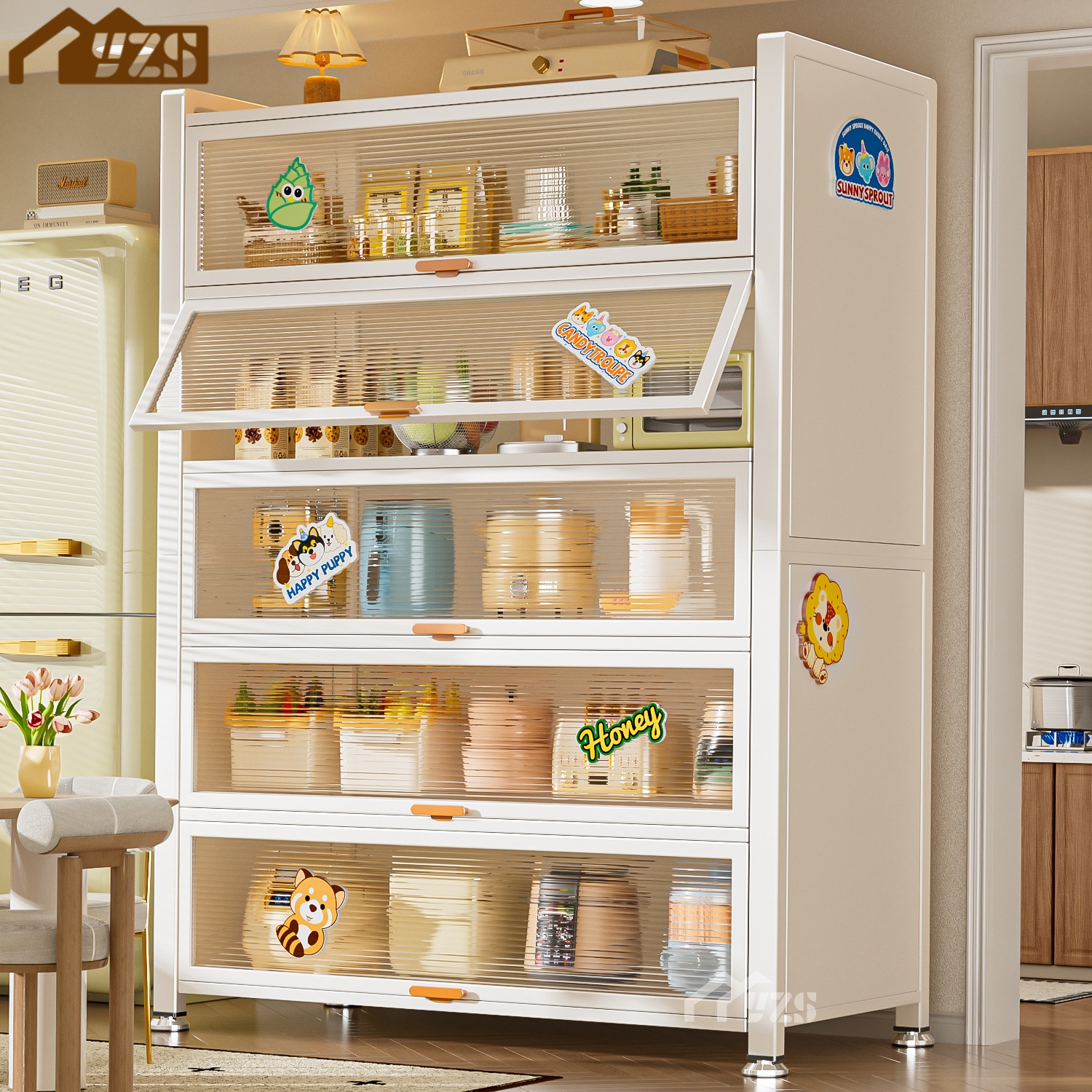 家用落地式多功能厨房收纳神器