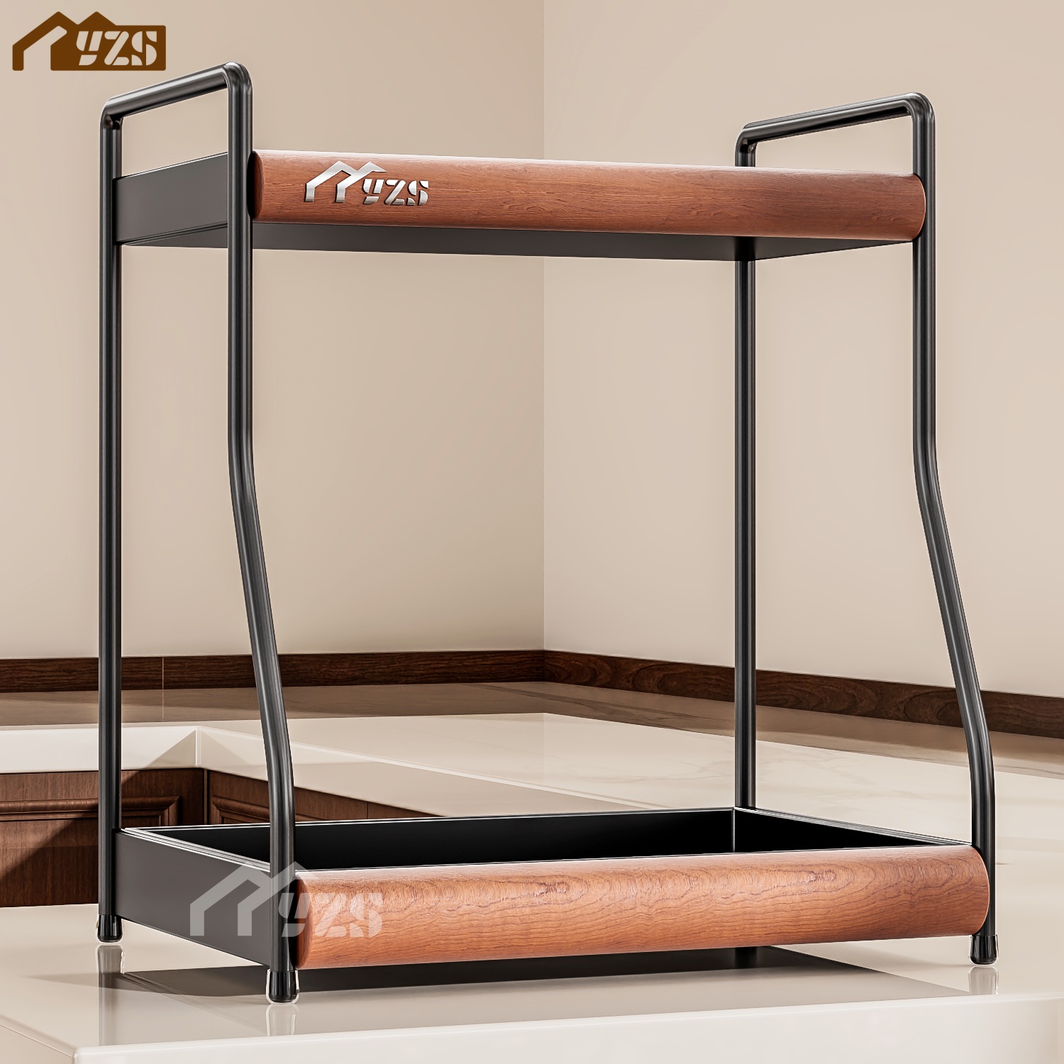 调料品置物架厨房双层家用台面多功能调味料放油盐酱醋的收纳架子