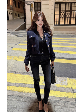 PickRui睿哥 奇妙的馈赠 骑士风羽绒服女冬季加厚毛呢外套短款