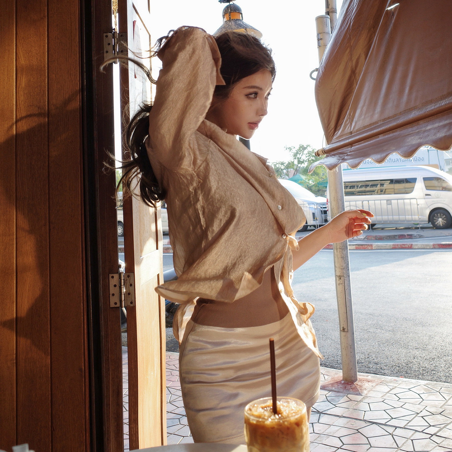 PickRui睿哥 自带光泽 新款凉感醋酸衬衫女夏季新款防晒长袖外套