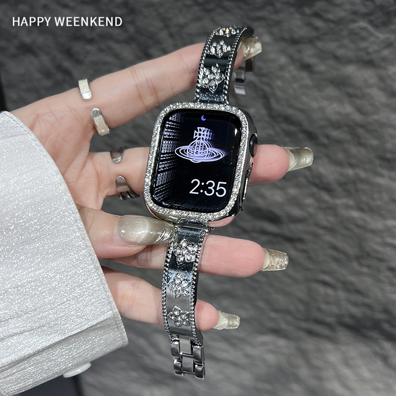 小香手镯风表带适用于苹果手表