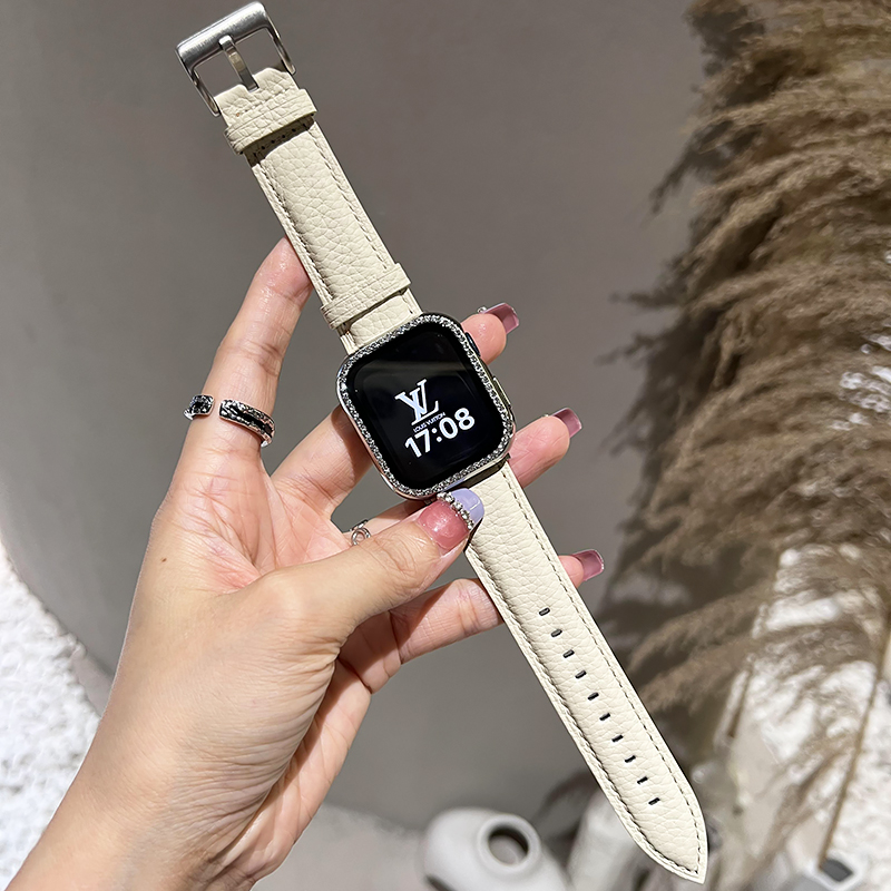 真皮荔枝纹适用于苹果手表带