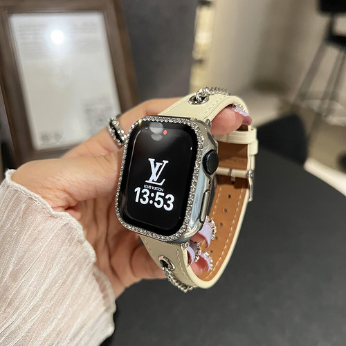 小众高级真皮表带适用applewatch
