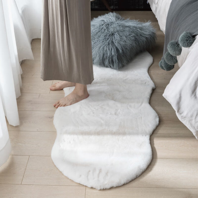 优立地毯卧室床边地毯高级色加厚沙发茶几毯纯色脚垫飘窗毯60x180