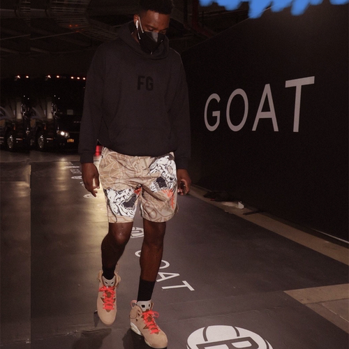 2024美式高街Travis Scott骷髅头仙人掌印花休闲短裤五分裤男女潮