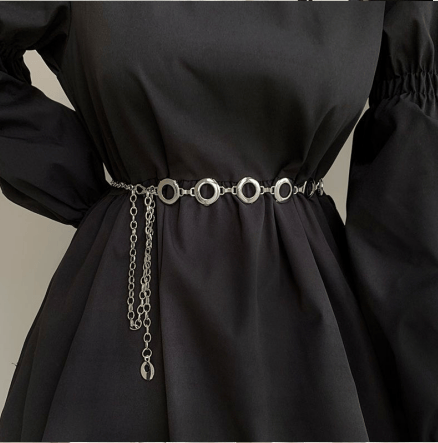 金属腰链西装JKins风衬衫欧美