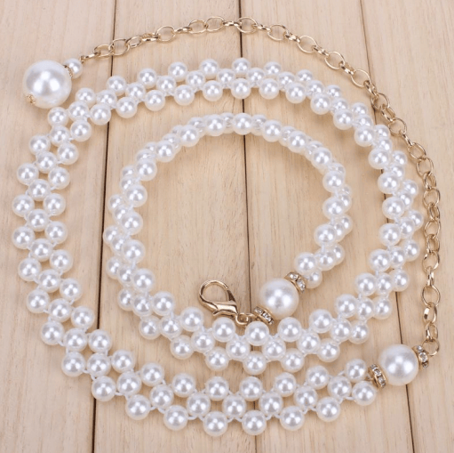 毛衣配饰珍珠收腰弹力甜美百搭