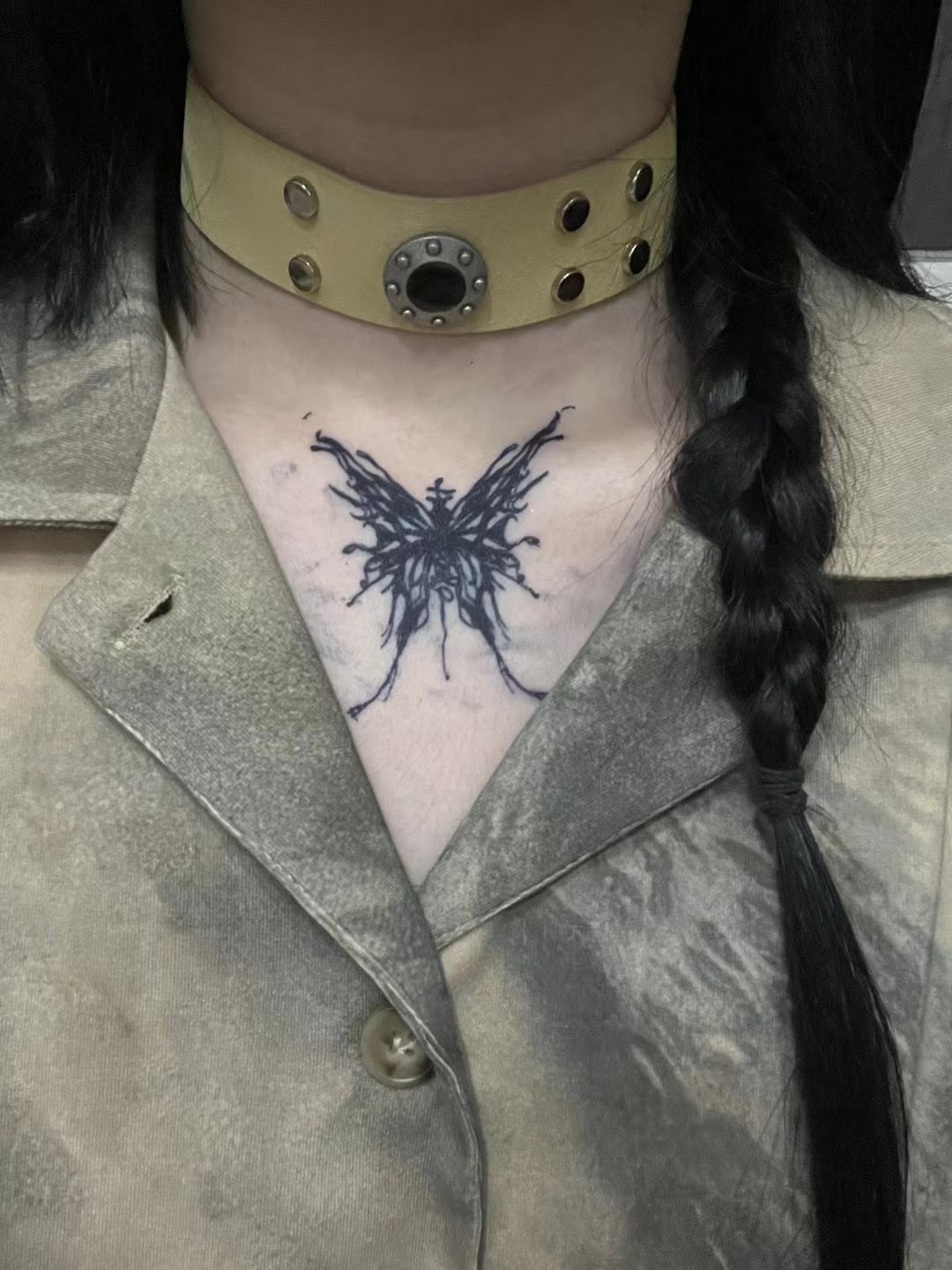 Narrowkiki原创纹身贴纸  草本款 藏青色 咒蝶/蝶烬