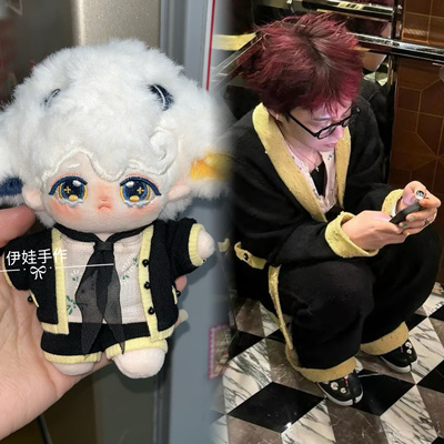 权志龙同款针织开衫套装娃衣 10厘米棉花娃娃衣服gdragon属性娃衣