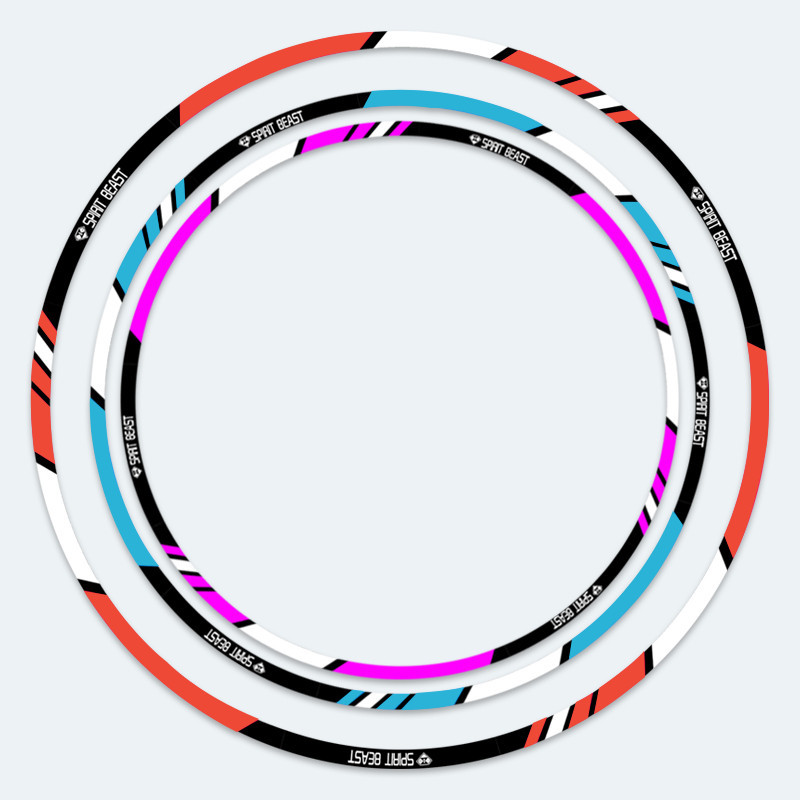 小忍者摩托车轮胎贴纸嘉爵N19轮毂个性贴花反光车轮贴改装配件摩