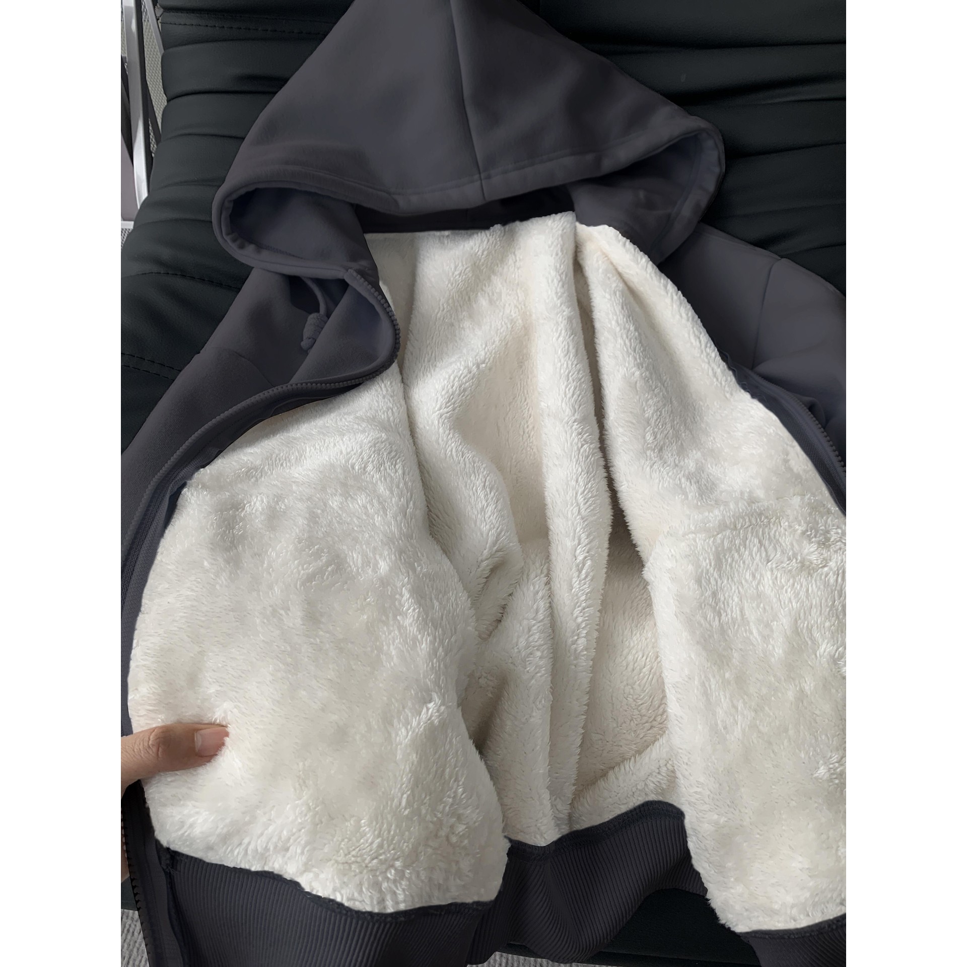 免费试穿】加绒卫衣女款加厚外套