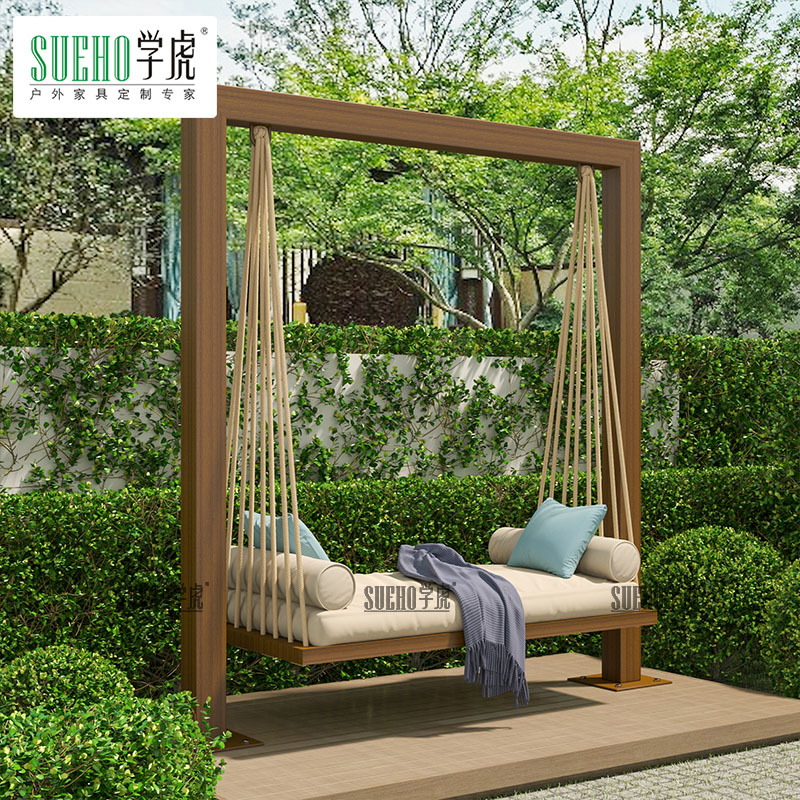 户外秋千阳台吊椅庭院室外荡秋千家用单双人摇椅编藤吊篮设计师款
