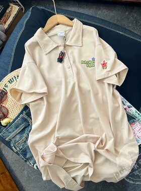 珠地棉连衣裙短袖女2023夏季