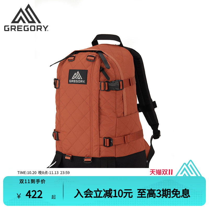 GREGORY菱形格压花背包