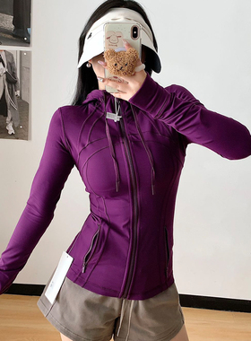 25款Defi jack金拉链瑜伽服女士户外修身显瘦连帽衫运动茄克外套